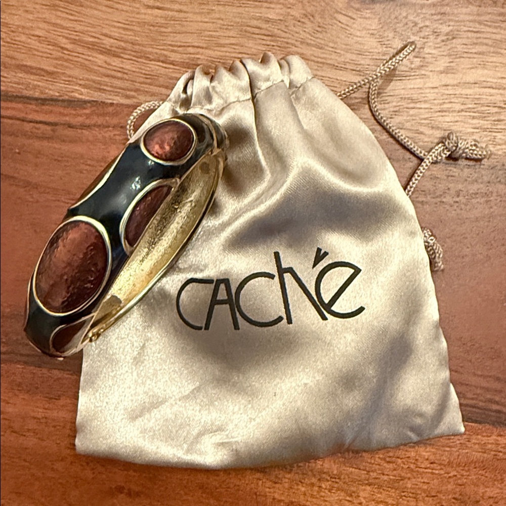 Caché Gold and Black Bangle Hinge Bracelet